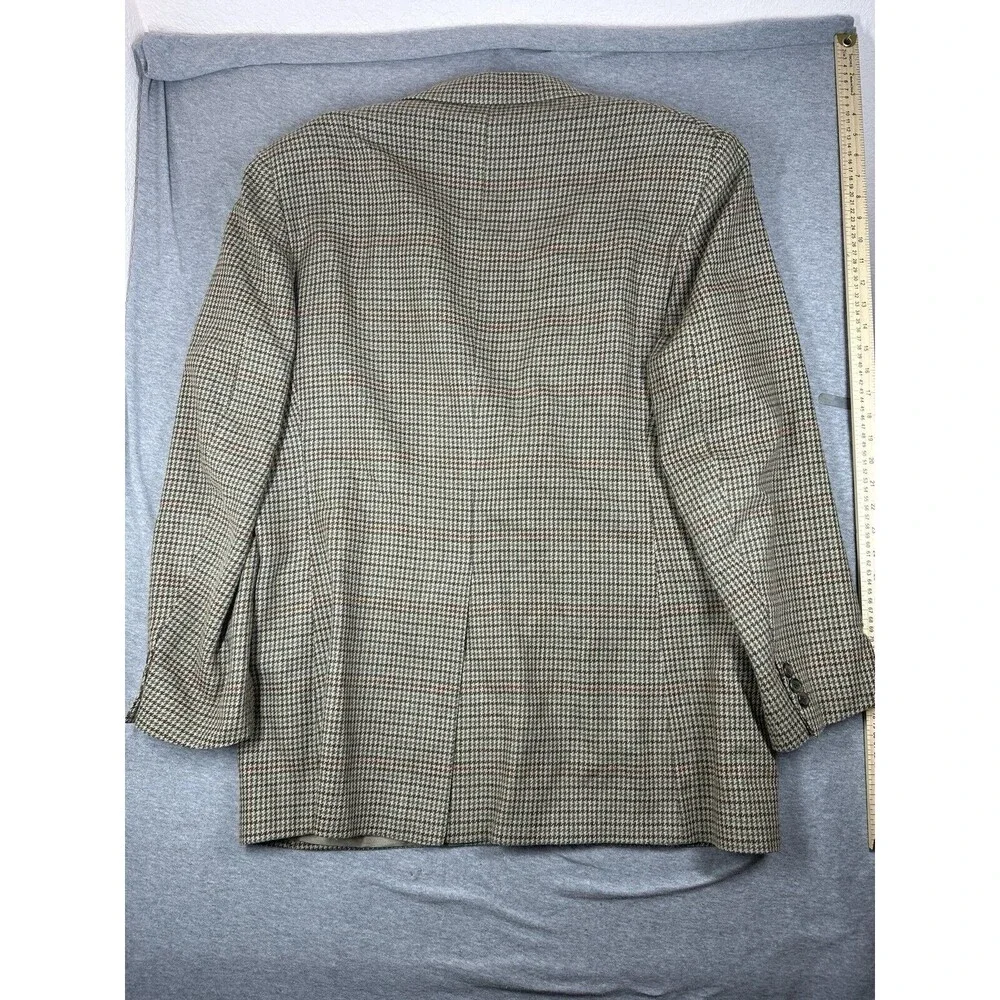 Brooks Brothers 46L Wool Houndstooth‎ Sport Coat Jacket Blazer 2-button Vintage